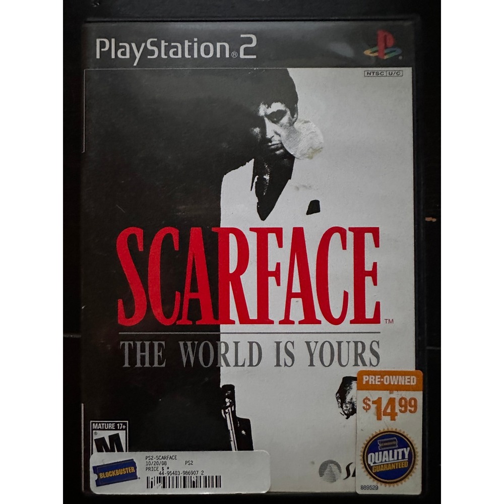 Scarface The World Is Yours Sony PlayStation 2 PS2 Blockbuster Rental Edition